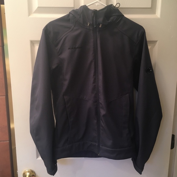 Mammut fleece lined softshell jacket, small, navy - Picture 2 of 6